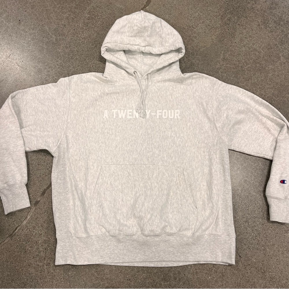 Champion A Twenty-Four of Light Gray Men's Hoodie Sz XL